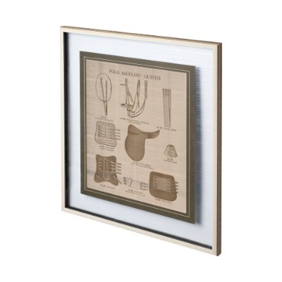 12500 - Equine Riding Gear II v2 by Mercana Studio Hand Embellished Framed Art Print Matted under Glass