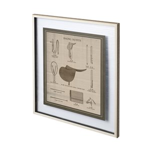 Equine Riding Gear III v2 by Mercana Studio Hand Embellished Framed Art Print Matted under Glass