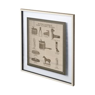 Equine Riding Gear IV v2 by Mercana Studio Hand Embellished Framed Art Print Matted under Glass