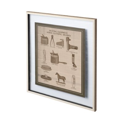 12502 - Equine Riding Gear IV v2 by Mercana Studio Hand Embellished Framed Art Print Matted under Glass