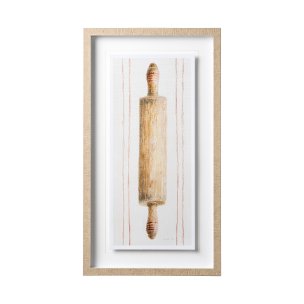 Floursack Kitchen I by Mercana Studio Hand Embellished Textured Framed Art Print Matted under Glass