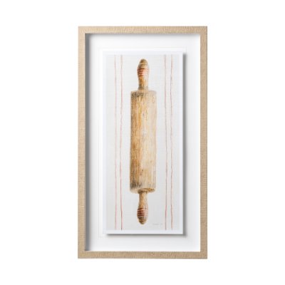 12504 - Floursack Kitchen I by Mercana Studio Hand Embellished Textured Framed Art Print Matted under Glass