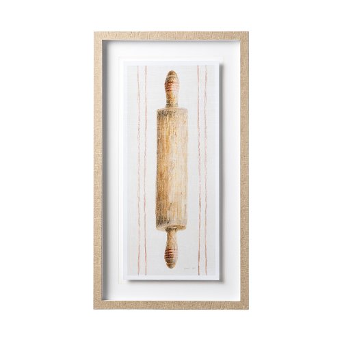 12504 - Floursack Kitchen I by Mercana Studio Hand Embellished Textured Framed Art Print Matted under Glass