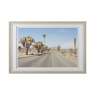 Desert Road by Irene Suchocki a Hand Embellished Textured Framed Art Photograph Matted under Glass