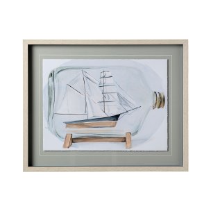 Sail the Seas I by Jennifer Paxton Parker a Framed Art Print Matted under Glass
