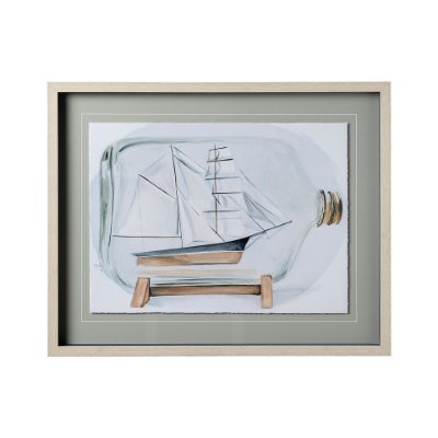 12575 - Sail the Seas I by Jennifer Paxton Parker a Framed Art Print Matted under Glass