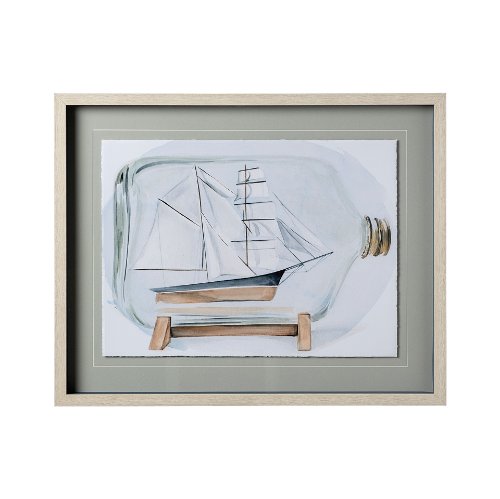12575 - Sail the Seas I by Jennifer Paxton Parker a Framed Art Print Matted under Glass