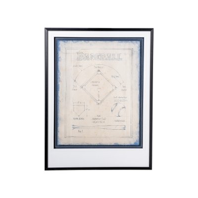 12587 - All About the Game I by Ethan Harper a Framed Art Print Matted under Glass