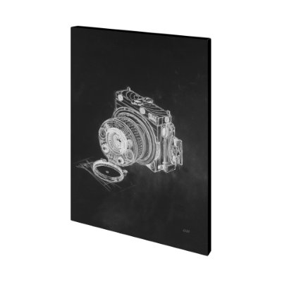101381-S - Compass Camera I by Mercana Studio a Hand Embellished Textured Canvas