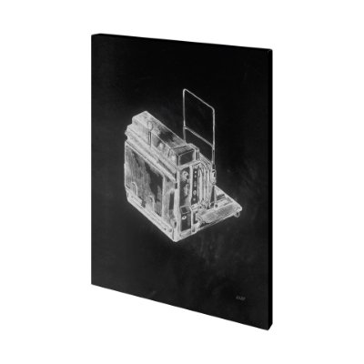 101384-L - Pacemaker Black II by Mercana Studio a Hand Embellished Textured Canvas
