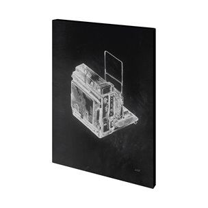 Pacemaker Black II by Mercana Studio a Hand Embellished Textured Canvas