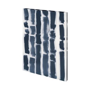 Indigo Lines I by Mercana Studio a Hand Embellished Textured Canvas
