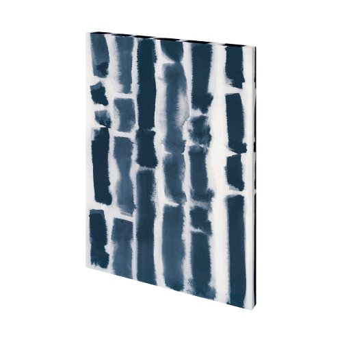 101408-S - Indigo Lines I by Mercana Studio a Hand Embellished Textured Canvas