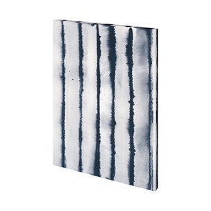 Indigo Lines II by Mercana Studio a Hand Embellished Textured Canvas