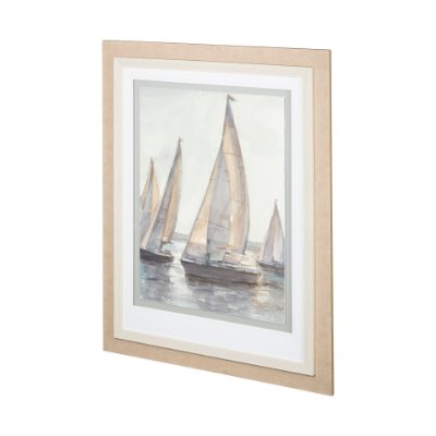 12623 - Plein Air Sailboats I by Ethan Harper a Framed Art Print Matted under Glass