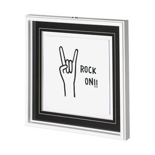 Rock On by Lawyer a Hand Embellished Textured Framed Art Print Matted under Glass