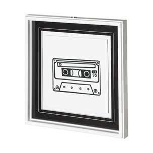 Mix Tape by Lawyer a Hand Embellished Textured Framed Art Print Matted under Glass