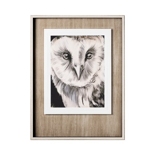 12654 - Charcoal Owl II by Jennifer Paxton Parker a Framed Art Print Matted under Glass