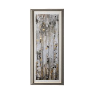 The Forest IV Neutral by Mercana Studio Hand Embellished Textured Framed Art Print Matted under Glas