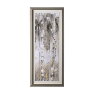 The Forest V Neutral by Mercana Studio Hand Embellished Textured Framed Art Print Matted under Glass