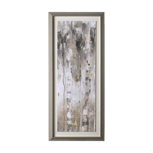 12661 - The Forest V Neutral by Mercana Studio Hand Embellished Textured Framed Art Print Matted under Glass