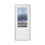 12671 - Anchored In Blue I by Aziz Kadmiri a Hand Embellished Textured Framed Art Print Matted under Glass