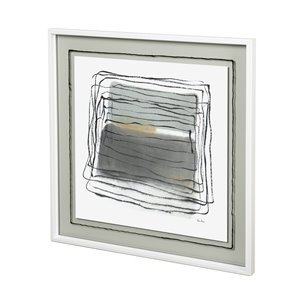 Field I by Silvia Krause a Hand Embellished Textured Framed Art Print Matted under Glass
