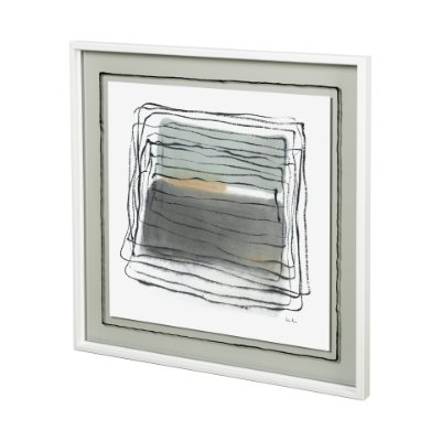 12675 - Field I by Silvia Krause a Hand Embellished Textured Framed Art Print Matted under Glass