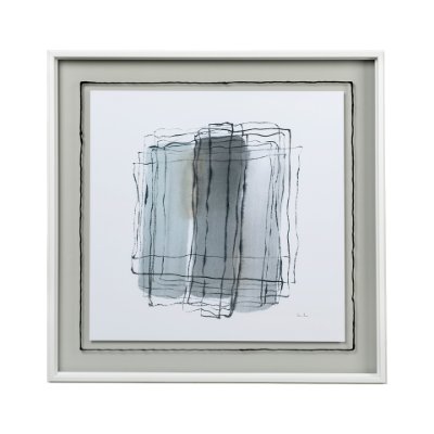 12676 - Field II by Silvia Krause a Hand Embellished Textured Framed Art Print Matted under Glass