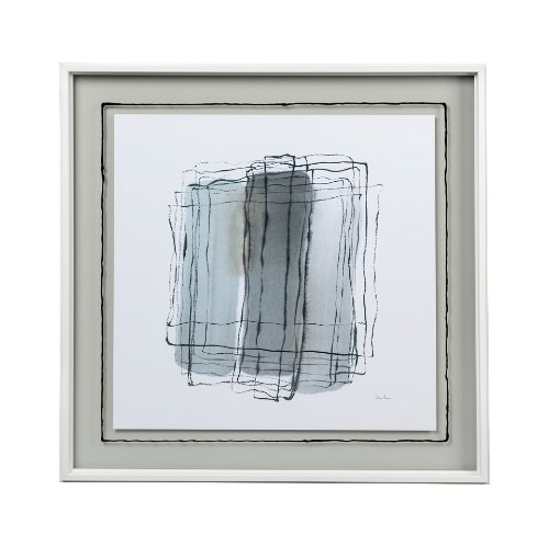 12676 - Field II by Silvia Krause a Hand Embellished Textured Framed Art Print Matted under Glass
