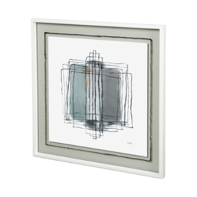 12677 - Field III by Silvia Krause a Hand Embellished Textured Framed Art Print Matted under Glass