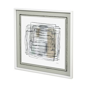 Field IV by Silvia Krause a Hand Embellished Textured Framed Art Print Matted under Glass