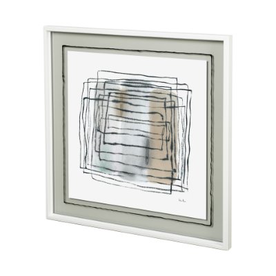 12678 - Field IV by Silvia Krause a Hand Embellished Textured Framed Art Print Matted under Glass