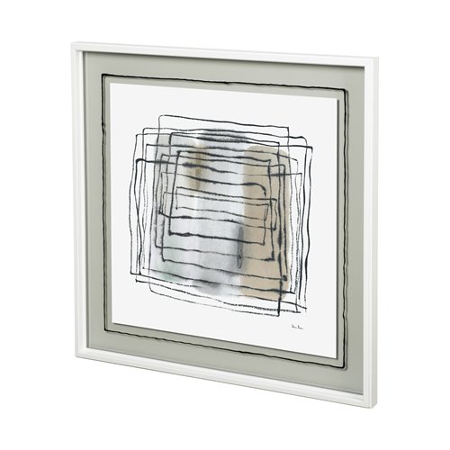 12678 - Field IV by Silvia Krause a Hand Embellished Textured Framed Art Print Matted under Glass