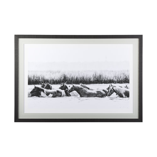 12680 - Water Horses III  by PHBurchett a Framed Photo Art Print Matted under Glass