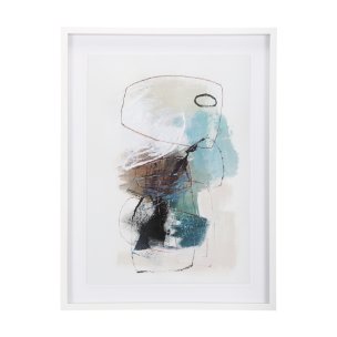 In The Middle I by Natasha Barnes a Hand Embellished Textured Framed Art Print Matted under Glass
