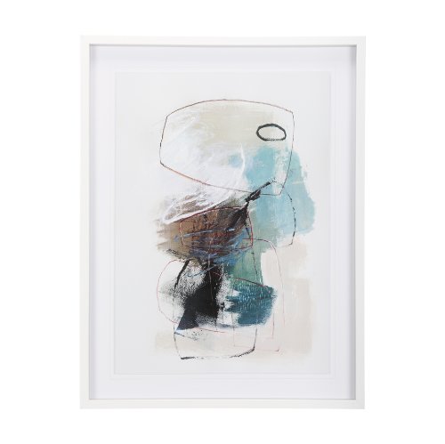 12694 - In The Middle I by Natasha Barnes a Hand Embellished Textured Framed Art Print Matted under Glass