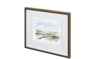 Rural Plein Air III by Ethan Harper a Hand Embellished Textured Framed Art Print Matted under Glass