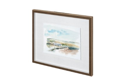 12704 - Rural Plein Air III by Ethan Harper a Hand Embellished Textured Framed Art Print Matted under Glass