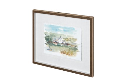 12705 - Rural Plein Air IV by Ethan Harper a Hand Embellished Textured Framed Art Print Matted under Glass