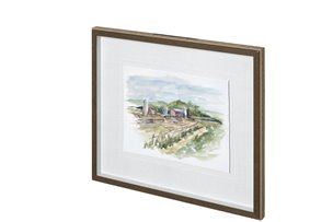 Rural Plein Air VI by Ethan Harper a Hand Embellished Textured Framed Art Print Matted under Glass