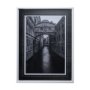 12712 - B&W Bridge of Sighs by Danny Head a Hand Embellished Textured Framed Photo Art Print Matted under Gl