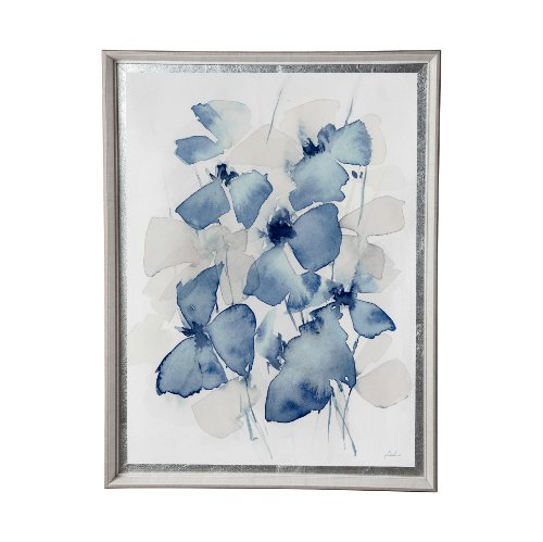12733 - Aubretia I by Melody Ducharme a Hand Embellished Textured Framed Art Print Matted under Glass