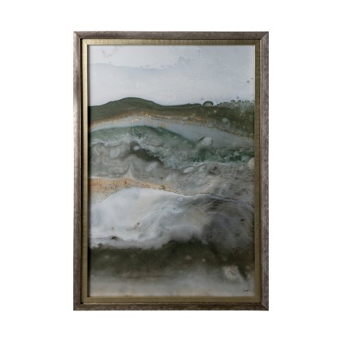 12736 - Equatorial Drift II by Mercana Studio Hand Embellished Textured Framed Art Print Matted under Glass