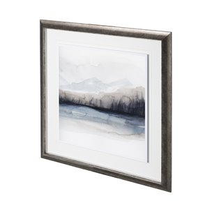 Horizon Shadow I by Grace Popp a Hand Embellished Textured Framed Art Print Matted under Glass
