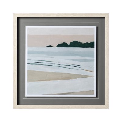 12743 - Coastal Lines I by Emma Scarvey a Hand Embellished Textured Framed Art Print Matted under Glass