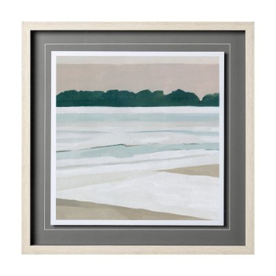 12746 - Coastal Lines IV by Emma Scarvey a Hand Embellished Textured Framed Art Print Matted under Glass