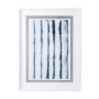 12750 - Indigo Lines II by Melody Ducharme a Hand Embellished Textured Framed Art Print Matted under Glass