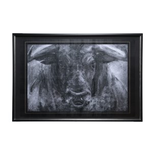 Ringo by Mercana Studio a Hand Embellished Textured Framed Art Print Matted under Glass