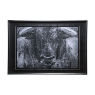 12755 - Ringo by Mercana Studio a Hand Embellished Textured Framed Art Print Matted under Glass